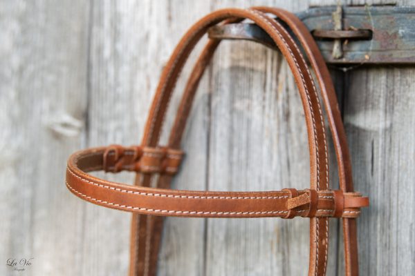 Roping Headstall Kopfstück helles Leder – Bild 2