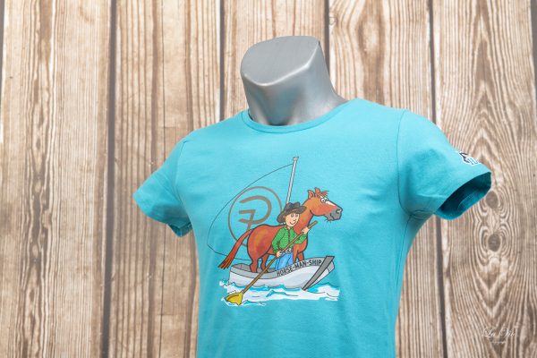 Horseman-Ship Rundhals-T-Shirt Damen Swimming Pool